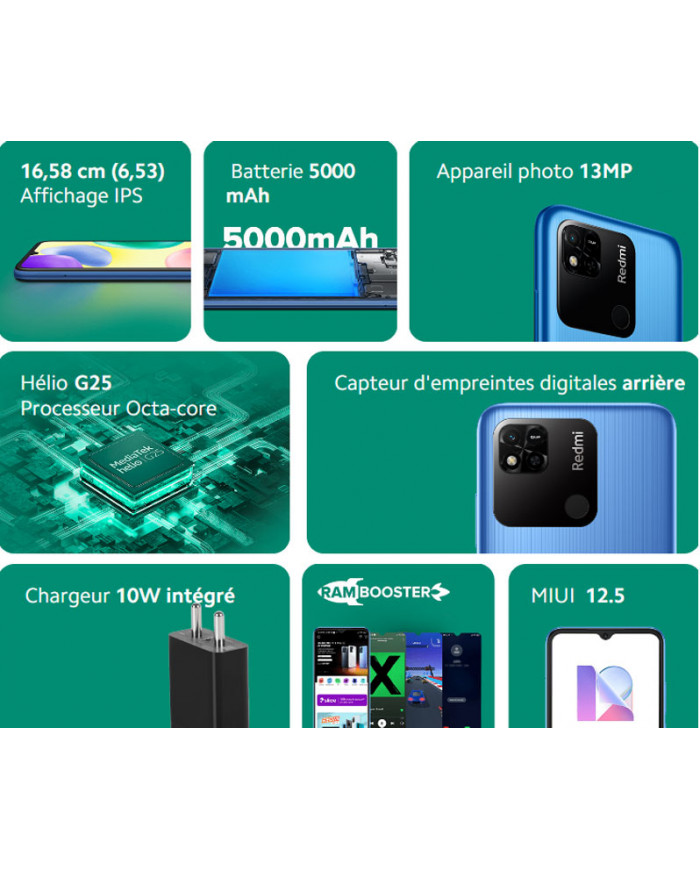 shop24-tunisie-xiaomi-redmi-10A-2go-32go-Gris shop24-tunisie-xiaomi-redmi-10A-2go-32go-Gris