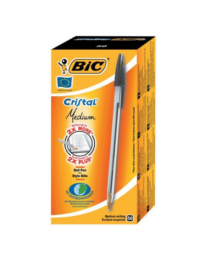 SHOP24-TUNISIE-PACK-DE-50-STYLOS-À-BILLE-BIC- CRISTAL-MEDIUM-NOIR SHOP24-TUNISIE-PACK-DE-50-STYLOS-À-BILLE-BIC- CRISTAL-MEDIUM-NOIR