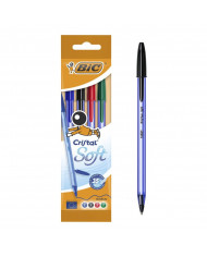 SHOP24-TUNISIE-POCHETTE-DE-4 -STYLOS-BIC-SOFT-BLEU-NOIR-ROUGE-VERT SHOP24-TUNISIE-POCHETTE-DE-4 -STYLOS-BIC-SOFT-BLEU-NOIR-ROUGE-VERT