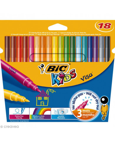 SHOP24-TUNISIE-PACK-DE-18-FEUTRES- DE-COLORIAGE-VISA-BIC-KIDS SHOP24-TUNISIE-PACK-DE-18-FEUTRES- DE-COLORIAGE-VISA-BIC-KIDS
