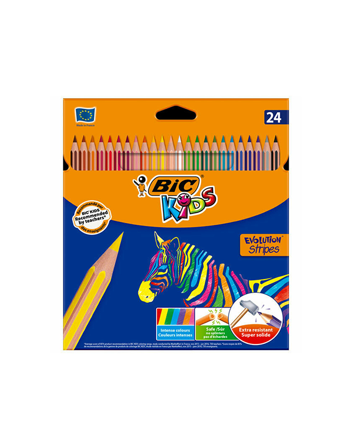 SHOP24-TUNISIE-BIC-24-CRAYONS-DE-COULEUR-EVOLUTION-STRIPES SHOP24-TUNISIE-BIC-24-CRAYONS-DE-COULEUR-EVOLUTION-STRIPES