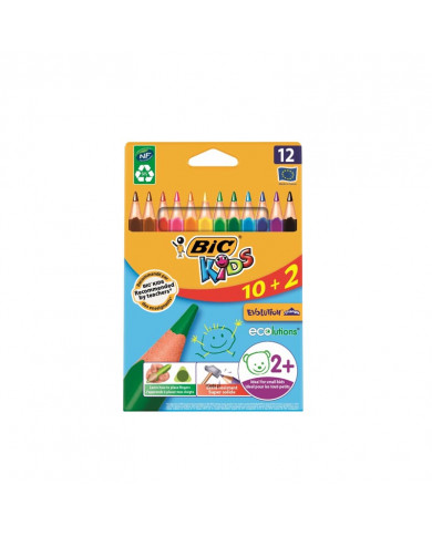 SHOP24-TUNISIE-BIC-KIDS-EVOLUTION-TRIANGLE-CRAYONS-DE-COULEUR-10+2 SHOP24-TUNISIE-BIC-KIDS-EVOLUTION-TRIANGLE-CRAYONS-DE-COULEUR-10+2