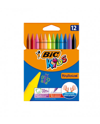 SHOP24-TUNISIE-12-CRAYONS-PASTEL-DE-COLORIAGE-BIC-KIDS-PLASTIDECORE SHOP24-TUNISIE-12-CRAYONS-PASTEL-DE-COLORIAGE-BIC-KIDS-PLASTIDECORE