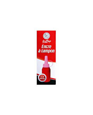 SHOP24-TUNISIE-FLACON-ENCRE-TAMPON-ROUGE-28ML-LE-COQ SHOP24-TUNISIE-FLACON-ENCRE-TAMPON-ROUGE-28ML-LE-COQ