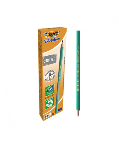 BOX DE 12 CRAYON BIC ECO EVOLUTION 655HB BOX DE 12 CRAYON BIC ECO EVOLUTION 655HB