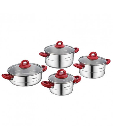 SHOP24-TUNISIE-SET-DE-CUISINE-KORKMAZ-HERA-INOX-INDUCTION-8-PIERCES-ROUGE SHOP24-TUNISIE-SET-DE-CUISINE-KORKMAZ-HERA-INOX-INDUCTION-8-PIERCES-ROUGE