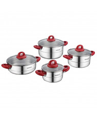 SHOP24-TUNISIE-SET-DE-CUISINE-KORKMAZ-HERA-INOX-INDUCTION-8-PIERCES-ROUGE SHOP24-TUNISIE-SET-DE-CUISINE-KORKMAZ-HERA-INOX-INDUCTION-8-PIERCES-ROUGE