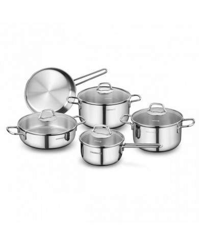 SHOP24-TUNISIE-SET-DE-CUISINE-KORKMAZ-PERLA-INDUCTION-9-PIERCES-INOX SHOP24-TUNISIE-SET-DE-CUISINE-KORKMAZ-PERLA-INDUCTION-9-PIERCES-INOX