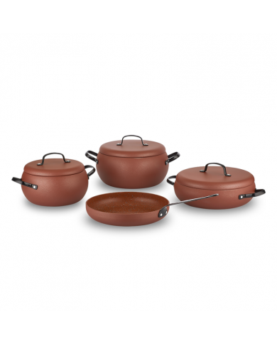 SHOP24-TUNISIE-SET-DE-CUISINE-KORKMAZ-CROMLEK-COOKWARE-7-PIERCES-MARRON SHOP24-TUNISIE-SET-DE-CUISINE-KORKMAZ-CROMLEK-COOKWARE-7-PIERCES-MARRON
