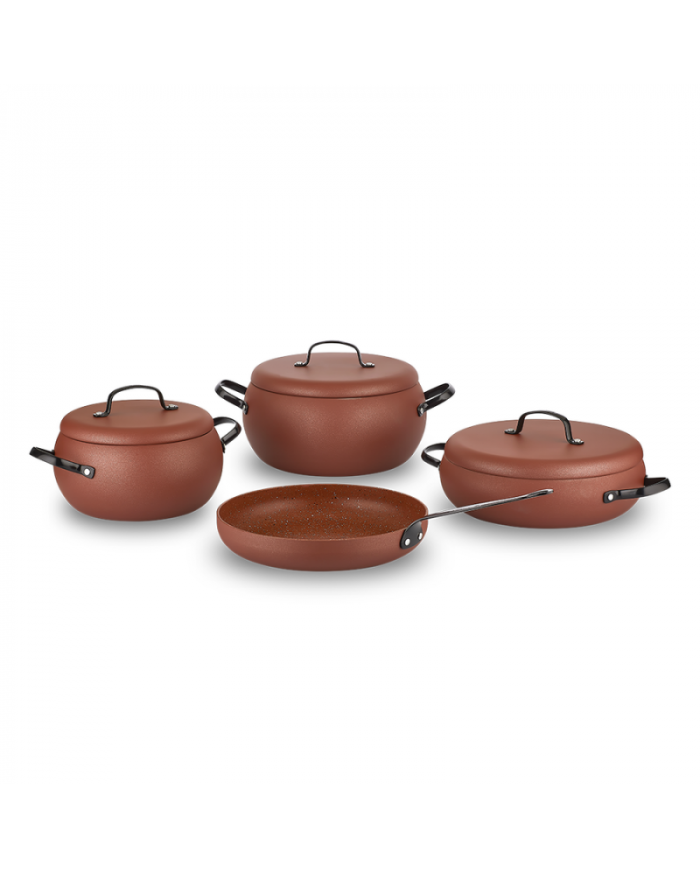 SHOP24-TUNISIE-SET-DE-CUISINE-KORKMAZ-CROMLEK-COOKWARE-7-PIERCES-MARRON SHOP24-TUNISIE-SET-DE-CUISINE-KORKMAZ-CROMLEK-COOKWARE-7-PIERCES-MARRON