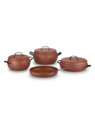 SHOP24-TUNISIE-SET-DE-CUISINE-KORKMAZ-CROMLEK-COOKWARE-7-PIERCES-MARRON SHOP24-TUNISIE-SET-DE-CUISINE-KORKMAZ-CROMLEK-COOKWARE-7-PIERCES-MARRON