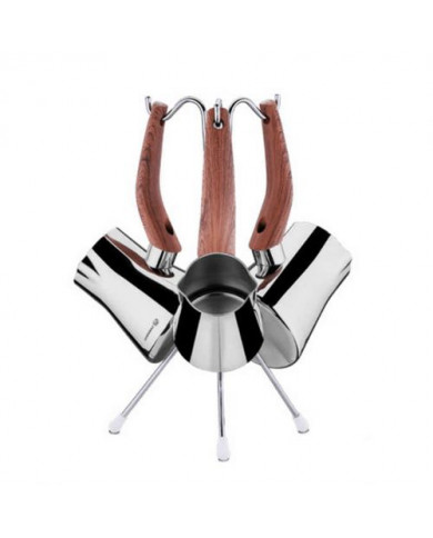 SHOP24-TUNISIE-ABANA-COFFEE-POT-SET-KORKMAZ-MARRON-INOX SHOP24-TUNISIE-ABANA-COFFEE-POT-SET-KORKMAZ-MARRON-INOX