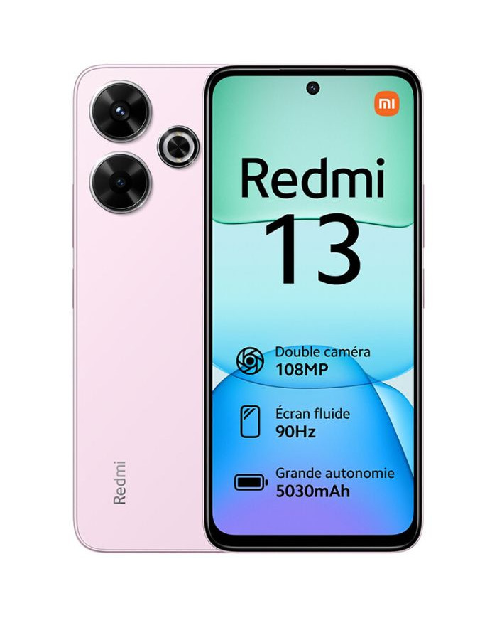 Smartphone XIAOMI Redmi 13 6Go 128Go - Rose Smartphone XIAOMI Redmi 13 6Go 128Go - Rose