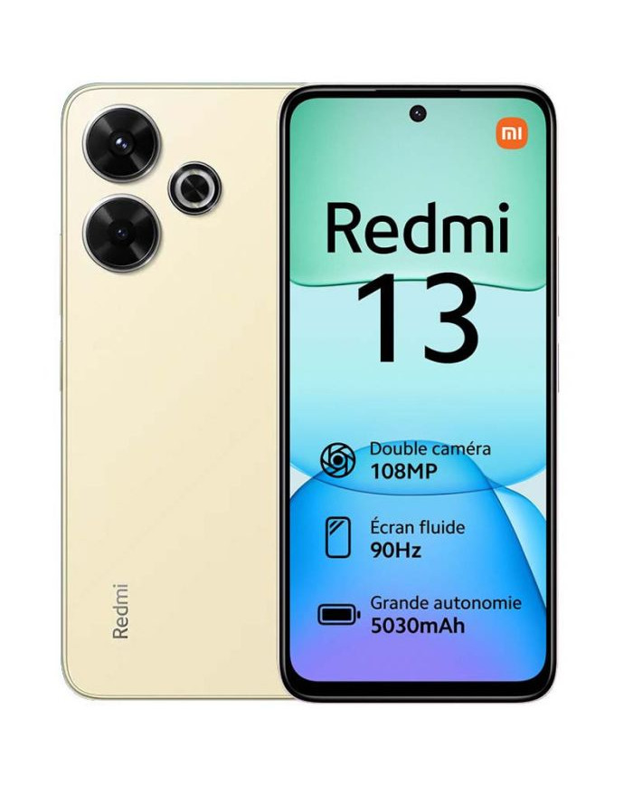 Smartphone XIAOMI Redmi 13 8Go 128Go - Gold Smartphone XIAOMI Redmi 13 8Go 128Go - Gold