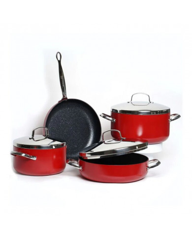 Set 7 Pièces KORKAMZ Zeta Plus Céramique A1875 - Rouge Set 7 Pièces KORKAMZ Zeta Plus Céramique A1875 - Rouge