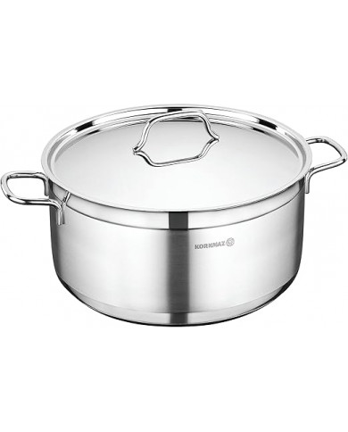 Korkmaz Alfa Batterie de cuisine en acier inoxydable 10 pièces - Inox Korkmaz Alfa Batterie de cuisine en acier inoxydable 10 pièces - Inox