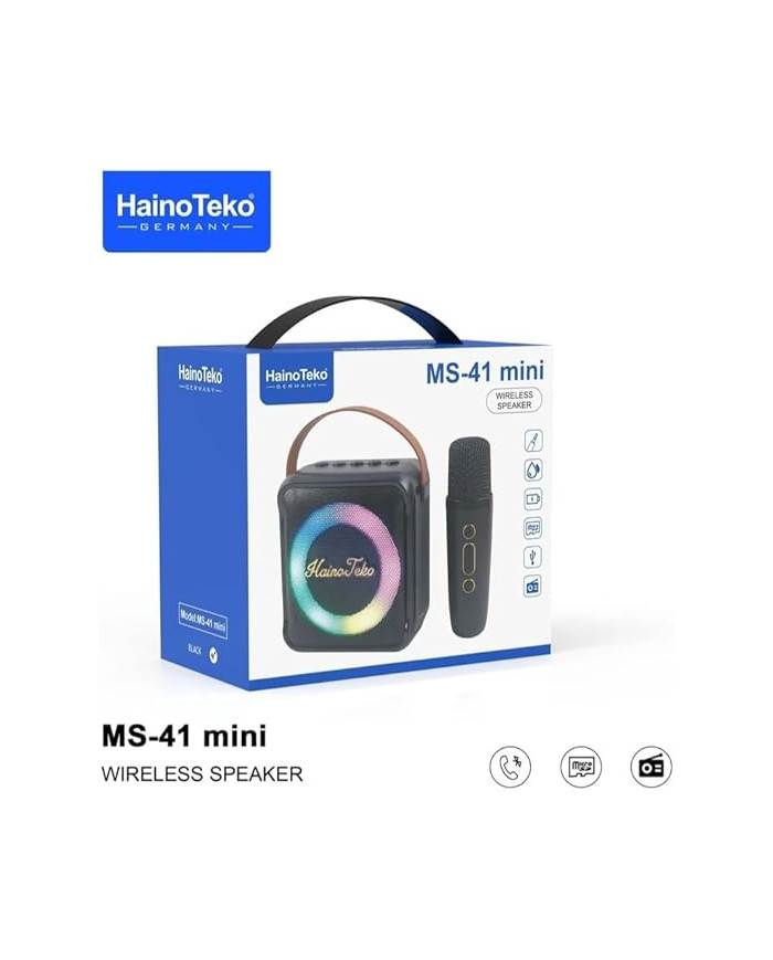 Haino Teko MS 41 Mini : Haut-parleur Bluetooth Portable avec Micro Haino Teko MS 41 Mini : Haut-parleur Bluetooth Portable avec Micro