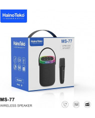 Haut-parleur Bluetooth portable Haino Teko MS-77 avec microphone sans fil Haut-parleur Bluetooth portable Haino Teko MS-77 avec microphone sans fil