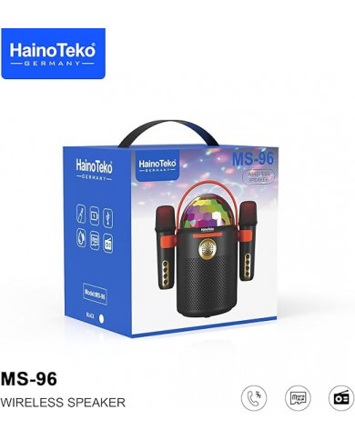 Haino Teko MS-96 Haut-parleur Bluetooth avec 2 Microphones Sans Fil Haino Teko MS-96 Haut-parleur Bluetooth avec 2 Microphones Sans Fil