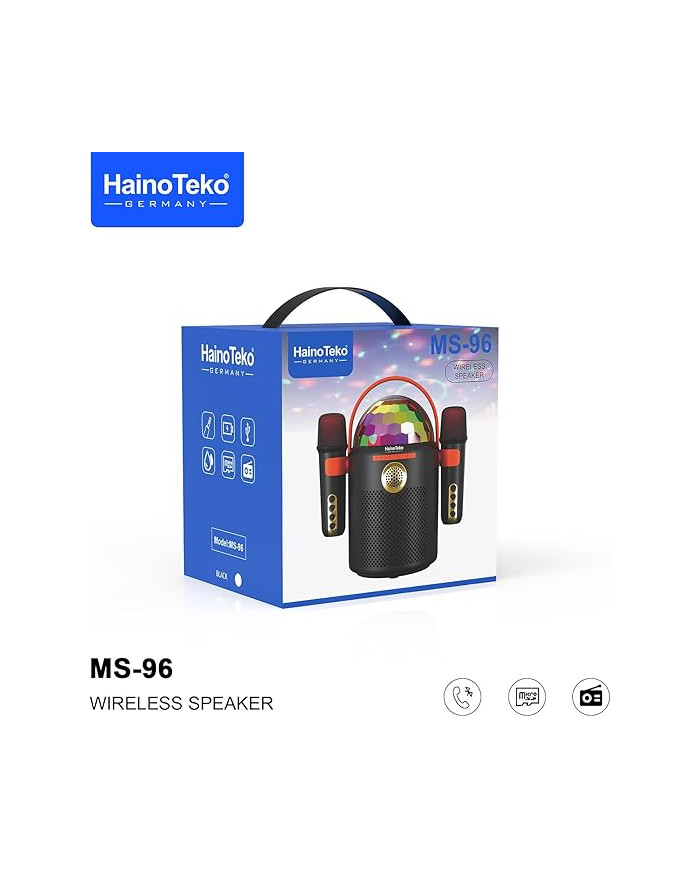 Haino Teko MS-96 Haut-parleur Bluetooth avec 2 Microphones Sans Fil Haino Teko MS-96 Haut-parleur Bluetooth avec 2 Microphones Sans Fil