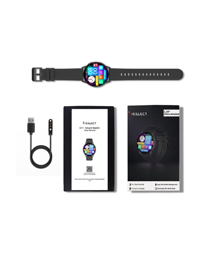 Montre Connectée Kieslect K11 - Noir Montre Connectée Kieslect K11 - Noir
