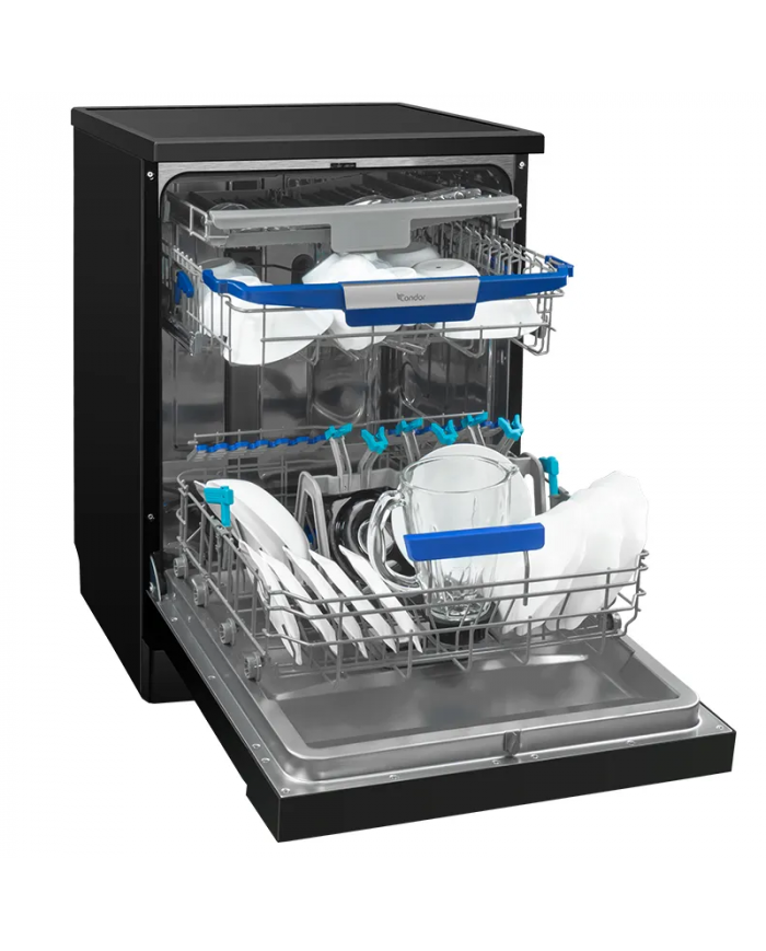 Lave Vaisselle CONDOR 16 couverts Avec Afficheur - Noir Lave Vaisselle CONDOR 16 couverts Avec Afficheur - Noir