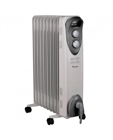 Radiateur à Bain D'huile Condor 9 Eléments 2000W - Blanc Radiateur à Bain D'huile Condor 9 Eléments 2000W - Blanc