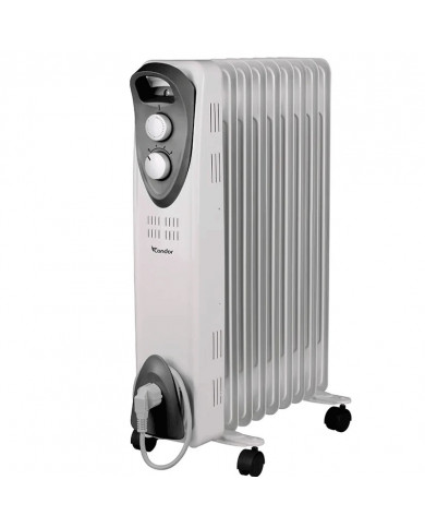 Radiateur à Bain D'huile Condor 9 Eléments 2000W - Blanc Radiateur à Bain D'huile Condor 9 Eléments 2000W - Blanc