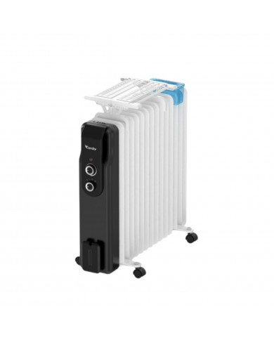 Radiateur à Bain D'huile Condor C2 13 Eléments 2600W Blanc &Noir Radiateur à Bain D'huile Condor C2 13 Eléments 2600W Blanc &Noir
