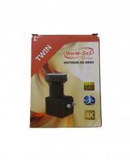 Tête parabole une sortie World-Sat